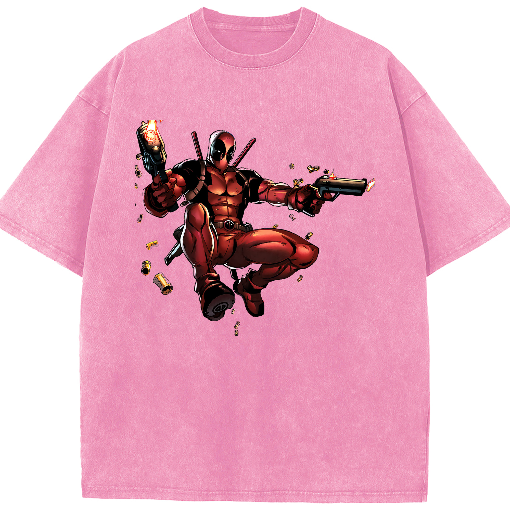 （画像用） Deadpool デッドプール 綿100% ヴィンテージ風 半袖Tシャツ（フロントプリント）